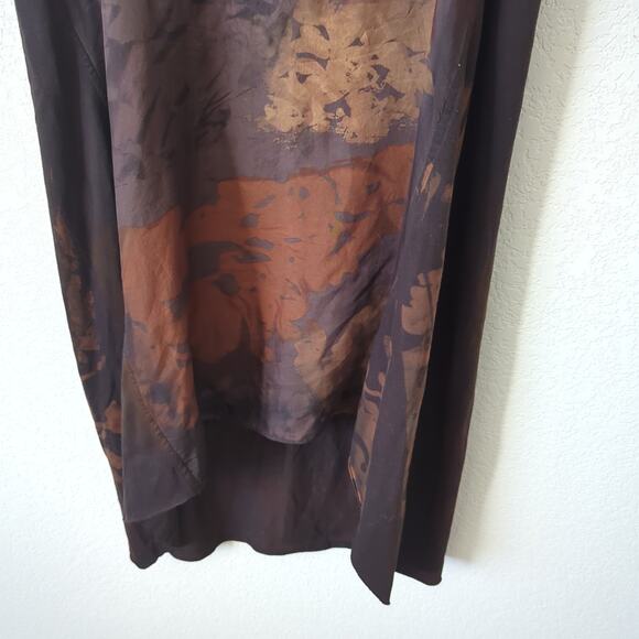 ma+ch Marika Charles Womens Dress 2 Medium Hand Dyed Silk Supima Ethereal Artsy - Picture 4 of 8